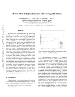 Effective Whole-body Pose Estimation with Two-stages Distillation