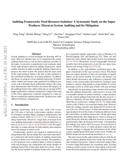 Auditing Frameworks Need Resource Isolation: A Systematic Study on the
  Super Producer Threat to System Auditing and Its Mitigation