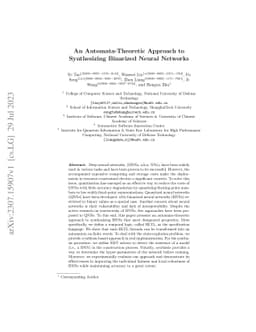 An Automata-Theoretic Approach to Synthesizing Binarized Neural Networks