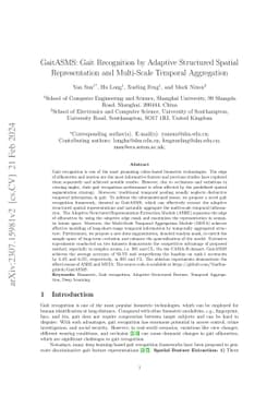 GaitASMS: Gait Recognition by Adaptive Structured Spatial Representation
  and Multi-Scale Temporal Aggregation