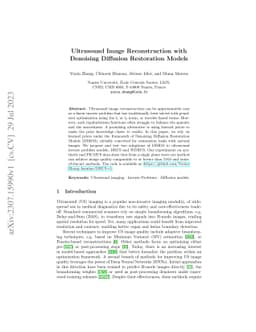 Ultrasound Image Reconstruction with Denoising Diffusion Restoration
  Models