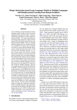 Okapi: Instruction-tuned Large Language Models in Multiple Languages
  with Reinforcement Learning from Human Feedback