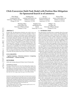 Click-Conversion Multi-Task Model with Position Bias Mitigation for
  Sponsored Search in eCommerce