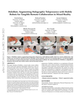 HoloBots: Augmenting Holographic Telepresence with Mobile Robots for
  Tangible Remote Collaboration in Mixed Reality