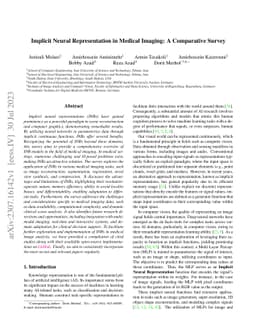 Implicit Neural Representation in Medical Imaging: A Comparative Survey