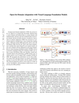 Open-Set Domain Adaptation with Visual-Language Foundation Models