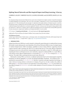 Spiking Neural Networks and Bio-Inspired Supervised Deep Learning: A
  Survey
