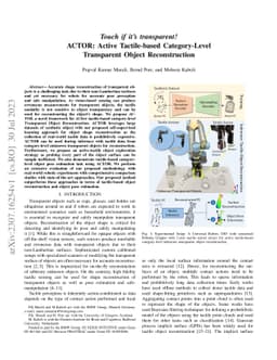Touch if it's transparent! ACTOR: Active Tactile-based Category-Level
  Transparent Object Reconstruction