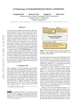 LP-MusicCaps: LLM-Based Pseudo Music Captioning
