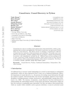 Causal-learn: Causal Discovery in Python