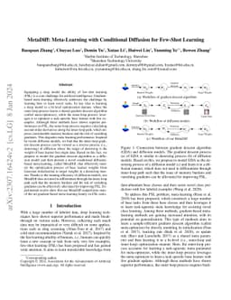 MetaDiff: Meta-Learning with Conditional Diffusion for Few-Shot Learning