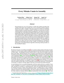 Every Mistake Counts in Assembly