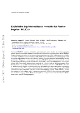 Explainable Equivariant Neural Networks for Particle Physics: PELICAN