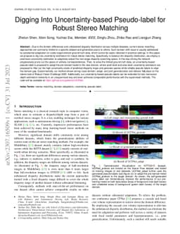 Digging Into Uncertainty-based Pseudo-label for Robust Stereo Matching