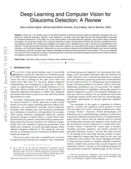Deep Learning and Computer Vision for Glaucoma Detection: A Review
