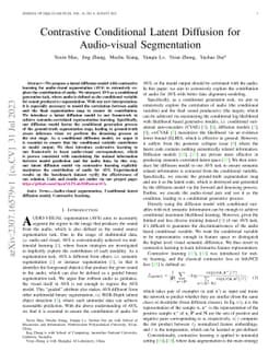 Contrastive Conditional Latent Diffusion for Audio-visual Segmentation