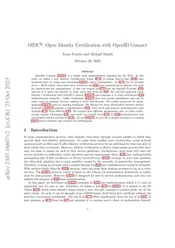 $OIDC^2$: Open Identity Certification with OpenID Connect