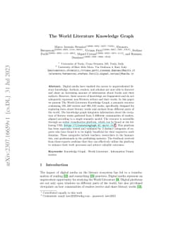 The World Literature Knowledge Graph