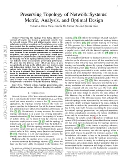 Preserving Topology of Network Systems: Metric, Analysis, and Optimal
  Design