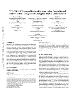 TFE-GNN: A Temporal Fusion Encoder Using Graph Neural Networks for
  Fine-grained Encrypted Traffic Classification