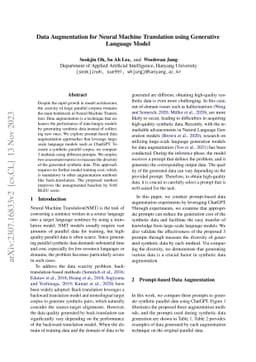 Data Augmentation for Neural Machine Translation using Generative
  Language Model