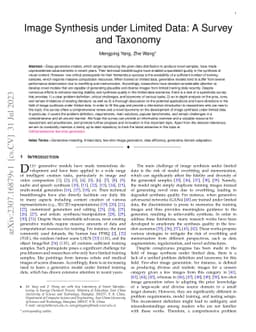 Image Synthesis under Limited Data: A Survey and Taxonomy