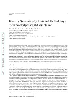 Towards Semantically Enriched Embeddings for Knowledge Graph Completion
