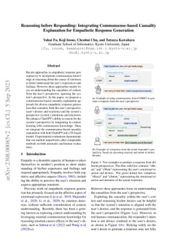 Reasoning before Responding: Integrating Commonsense-based Causality
  Explanation for Empathetic Response Generation