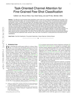 Task-Oriented Channel Attention for Fine-Grained Few-Shot Classification