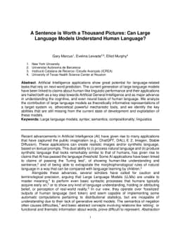 A Sentence is Worth a Thousand Pictures: Can Large Language Models
  Understand Human Language?