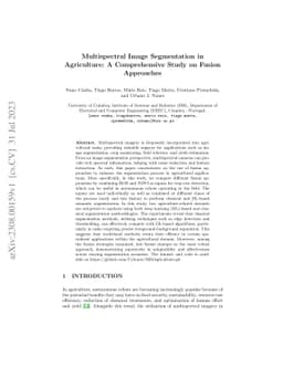 Multispectral Image Segmentation in Agriculture: A Comprehensive Study
  on Fusion Approaches