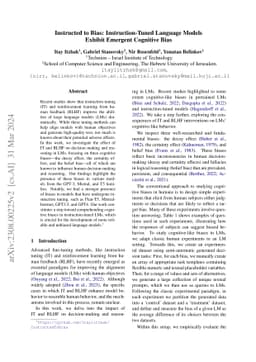 Instructed to Bias: Instruction-Tuned Language Models Exhibit Emergent
  Cognitive Bias