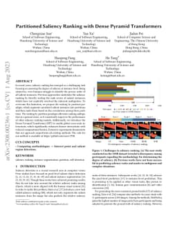 Partitioned Saliency Ranking with Dense Pyramid Transformers