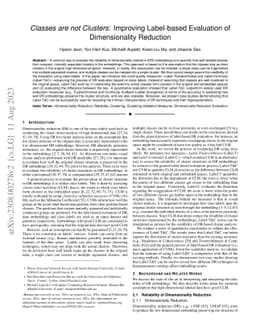 Classes are not Clusters: Improving Label-based Evaluation of
  Dimensionality Reduction