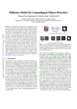 Diffusion Model for Camouflaged Object Detection