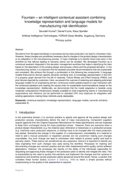 Fountain -- an intelligent contextual assistant combining knowledge
  representation and language models for manufacturing risk identification