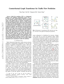 Counterfactual Graph Transformer for Traffic Flow Prediction