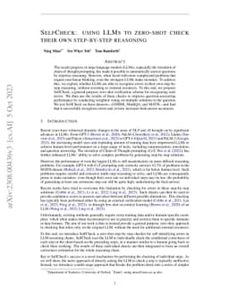 SelfCheck: Using LLMs to Zero-Shot Check Their Own Step-by-Step
  Reasoning