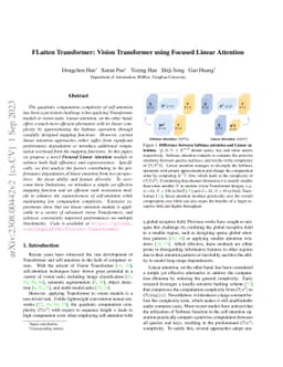 FLatten Transformer: Vision Transformer using Focused Linear Attention