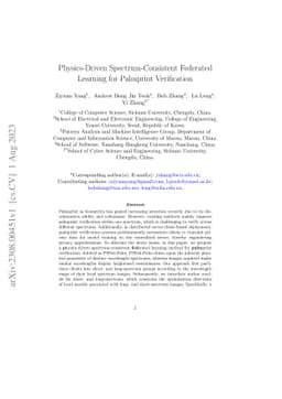 Physics-Driven Spectrum-Consistent Federated Learning for Palmprint
  Verification