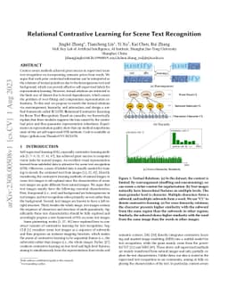 Relational Contrastive Learning for Scene Text Recognition