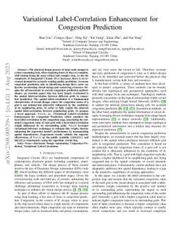 Variational Label-Correlation Enhancement for Congestion Prediction