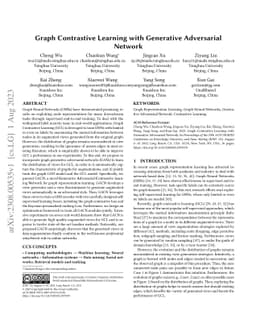 Graph Contrastive Learning with Generative Adversarial Network