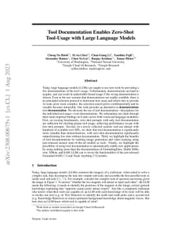 Tool Documentation Enables Zero-Shot Tool-Usage with Large Language
  Models