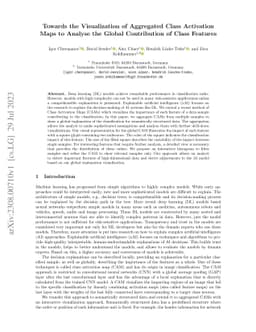 Towards the Visualization of Aggregated Class Activation Maps to Analyse
  the Global Contribution of Class Features