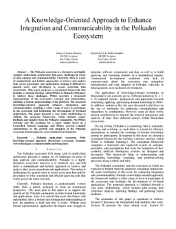 A Knowledge-Oriented Approach to Enhance Integration and Communicability
  in the Polkadot Ecosystem