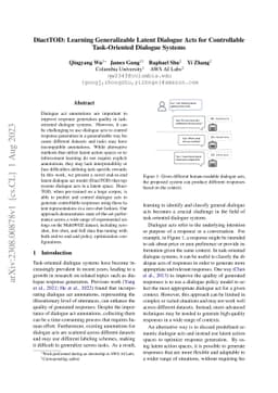 DiactTOD: Learning Generalizable Latent Dialogue Acts for Controllable
  Task-Oriented Dialogue Systems