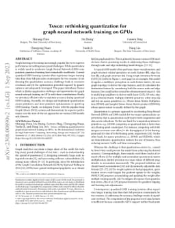 Tango: rethinking quantization for graph neural network training on GPUs