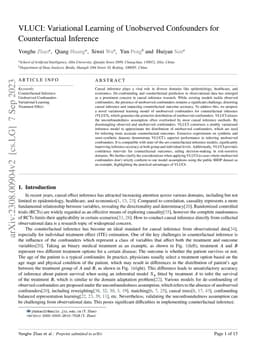 VLUCI: Variational Learning of Unobserved Confounders for Counterfactual
  Inference
