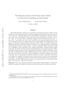 The Bayesian Context Trees State Space Model for time series modelling
  and forecasting